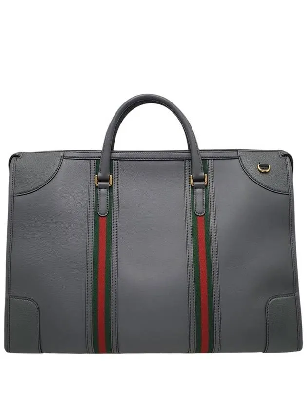 715773 Bauletto extra large canvas double bag tote strap