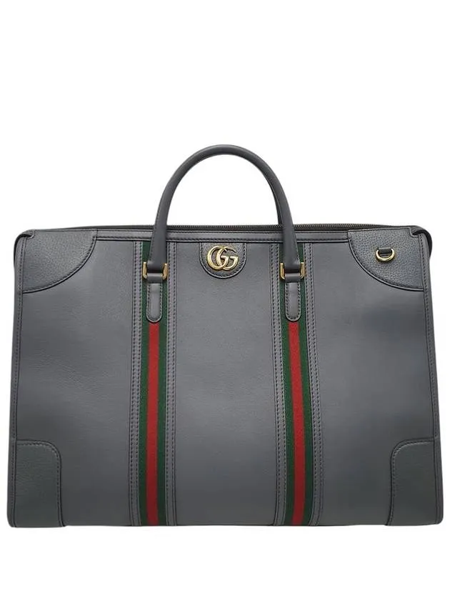 715773 Bauletto extra large canvas double bag tote strap