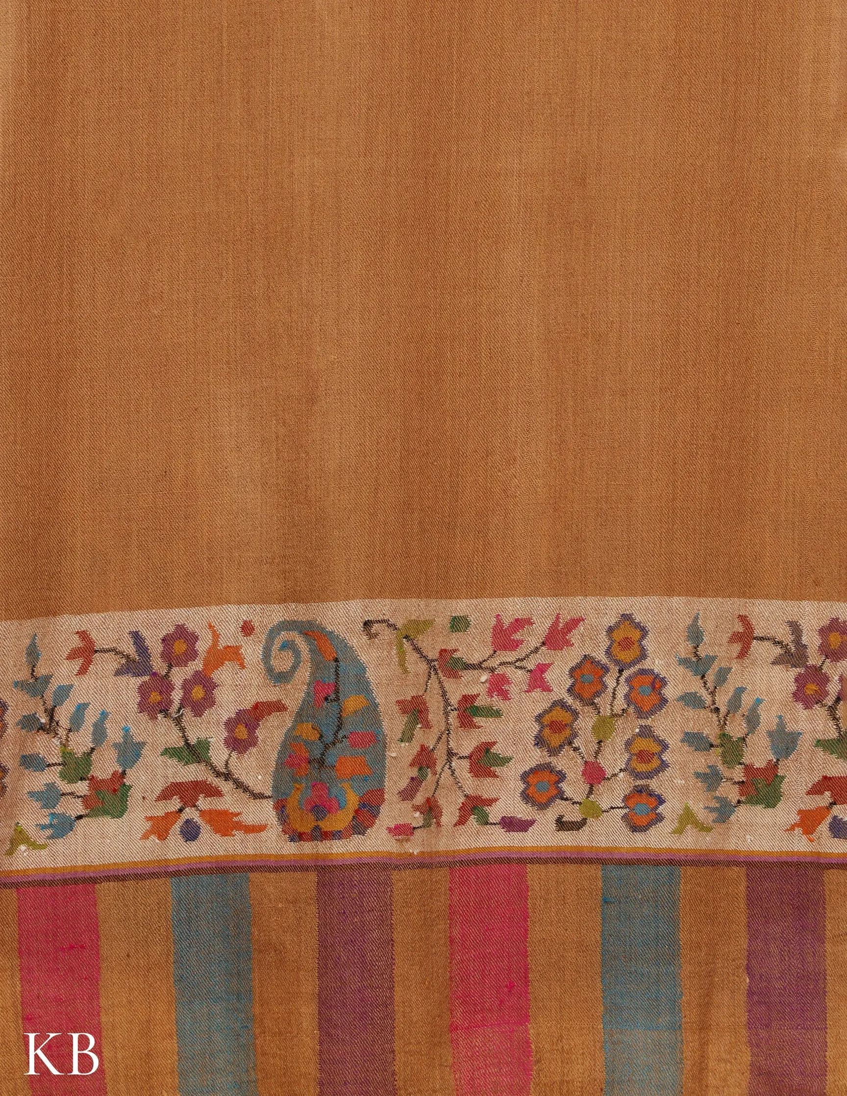 Almond Brown Kani Pashmina Shawl