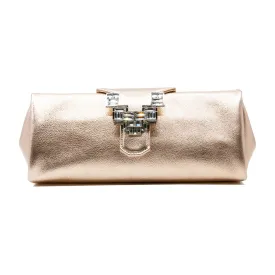 Anthea Embellished Leather Clutch Bag