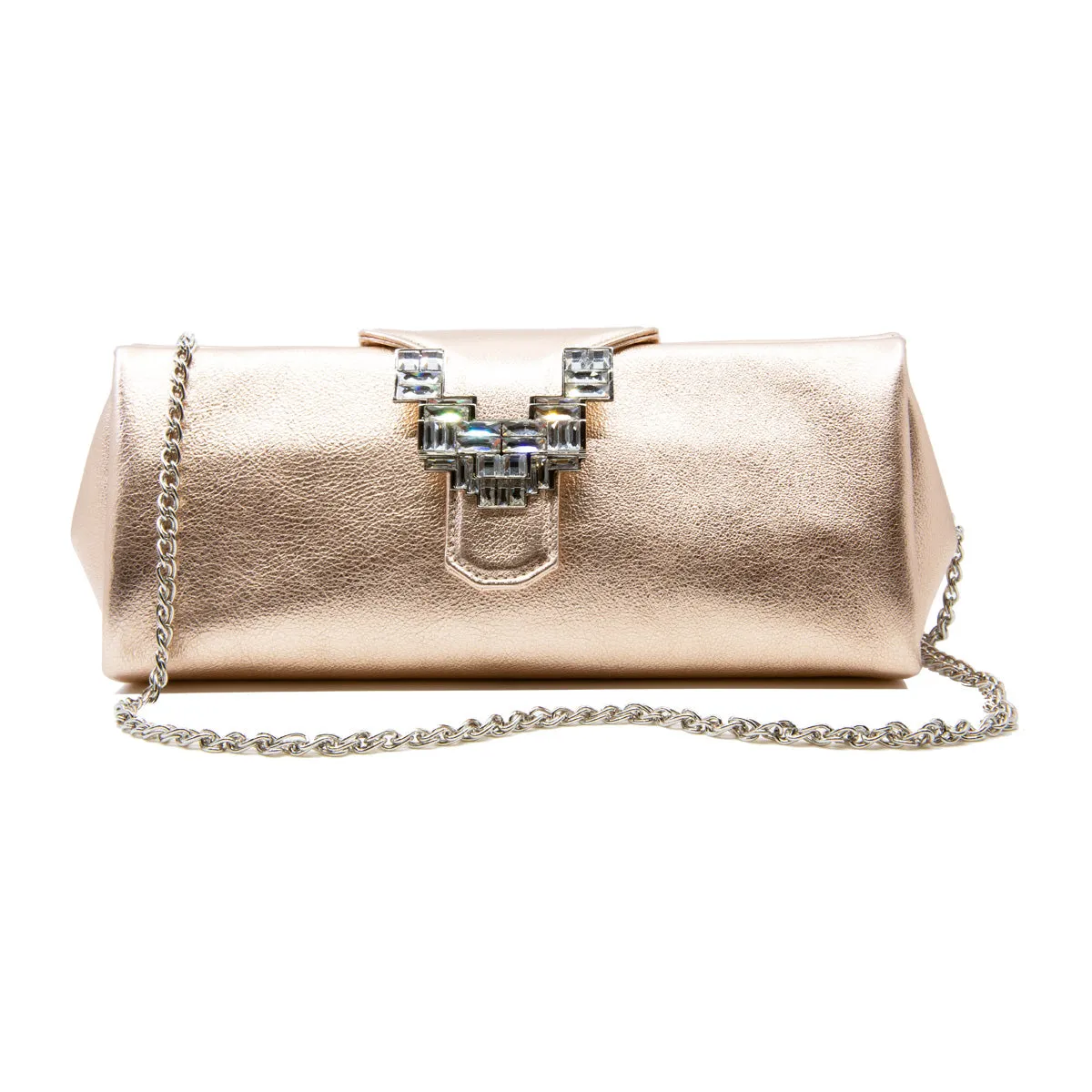 Anthea Embellished Leather Clutch Bag