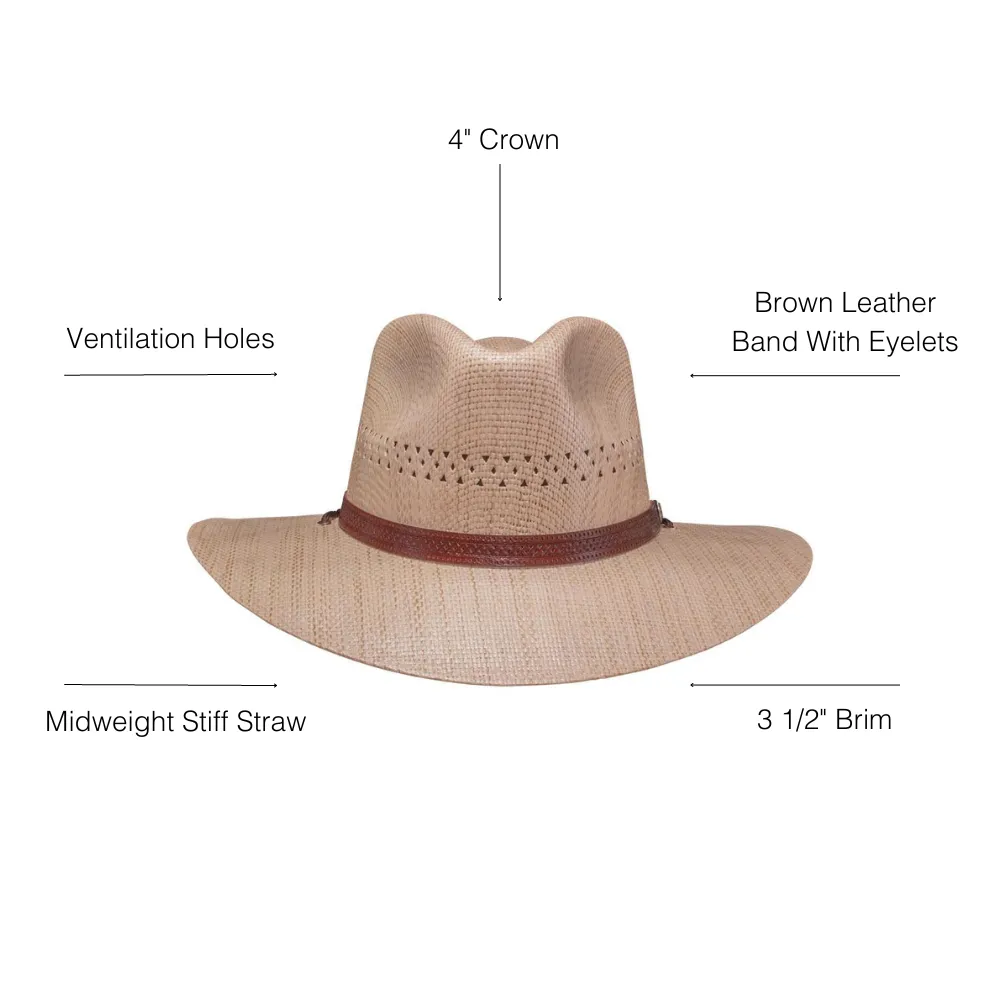 Barcelona | Mens Wide Brim Straw Sun Hat