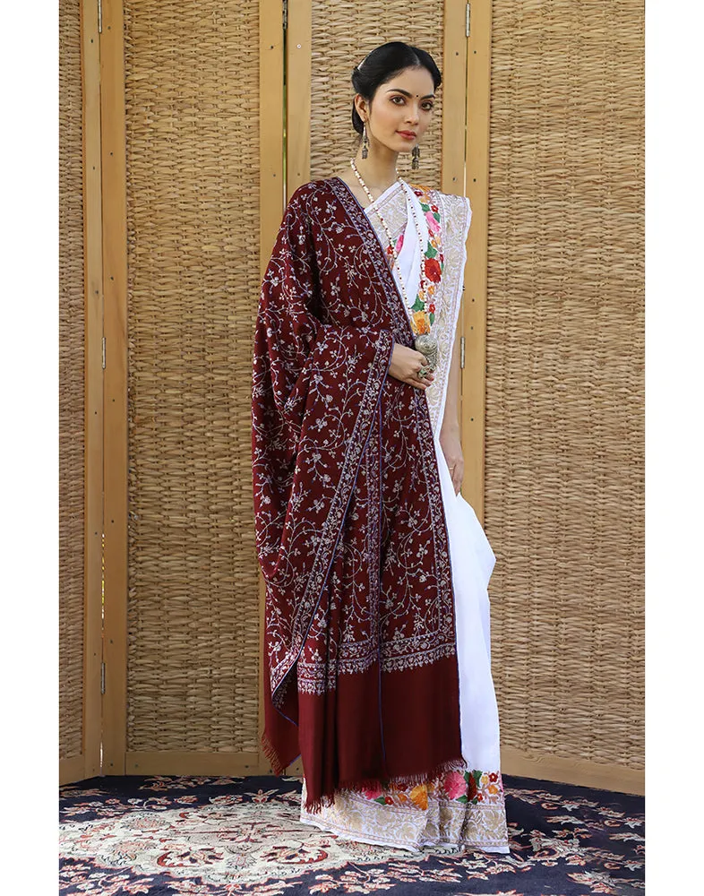 Brown Jaldaar Pashmina Shawl