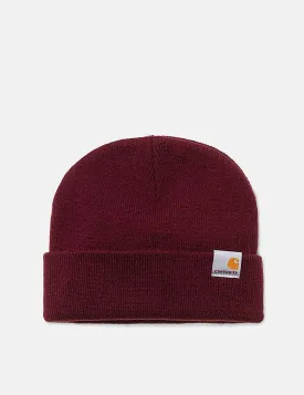 Carhartt-WIP Stratus Low Beanie Hat - Merlot Burgundy