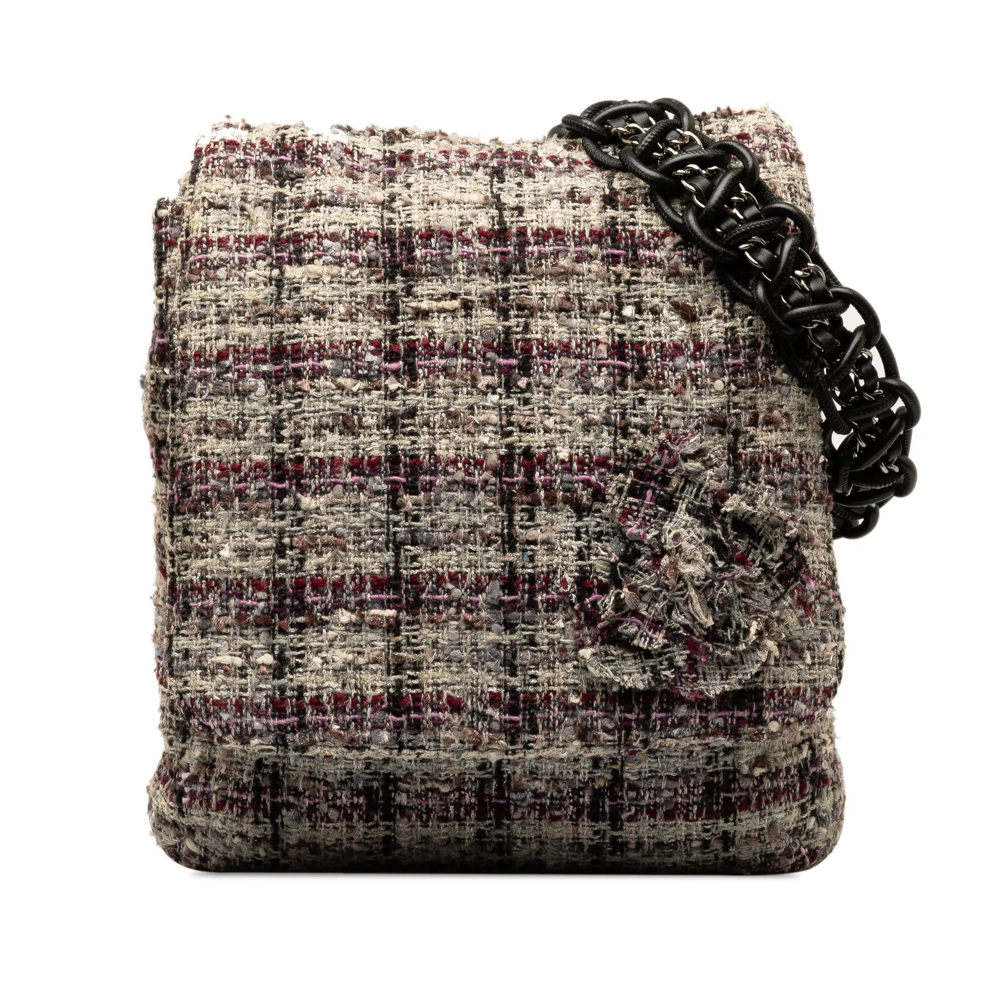 Chanel Tweed Camellia Crossbody Crossbody Bag