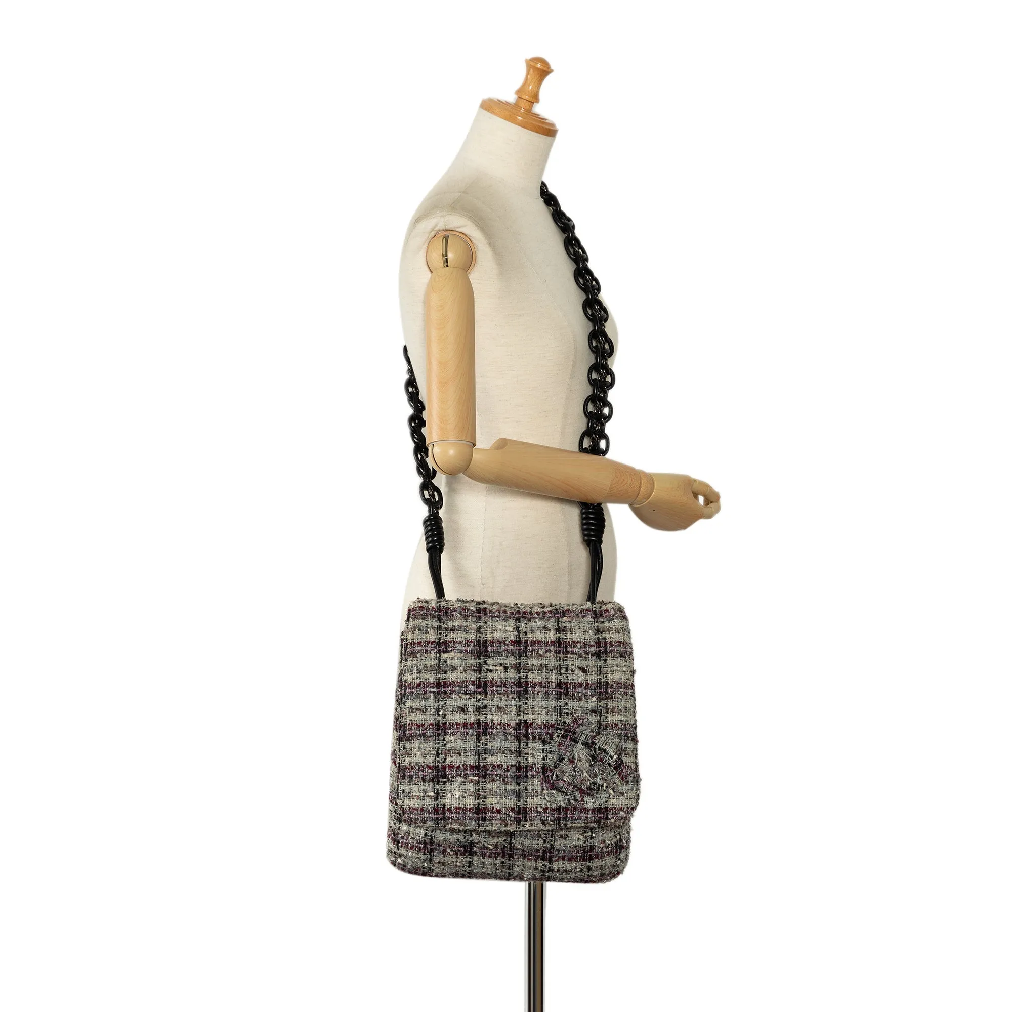Chanel Tweed Camellia Crossbody Crossbody Bag