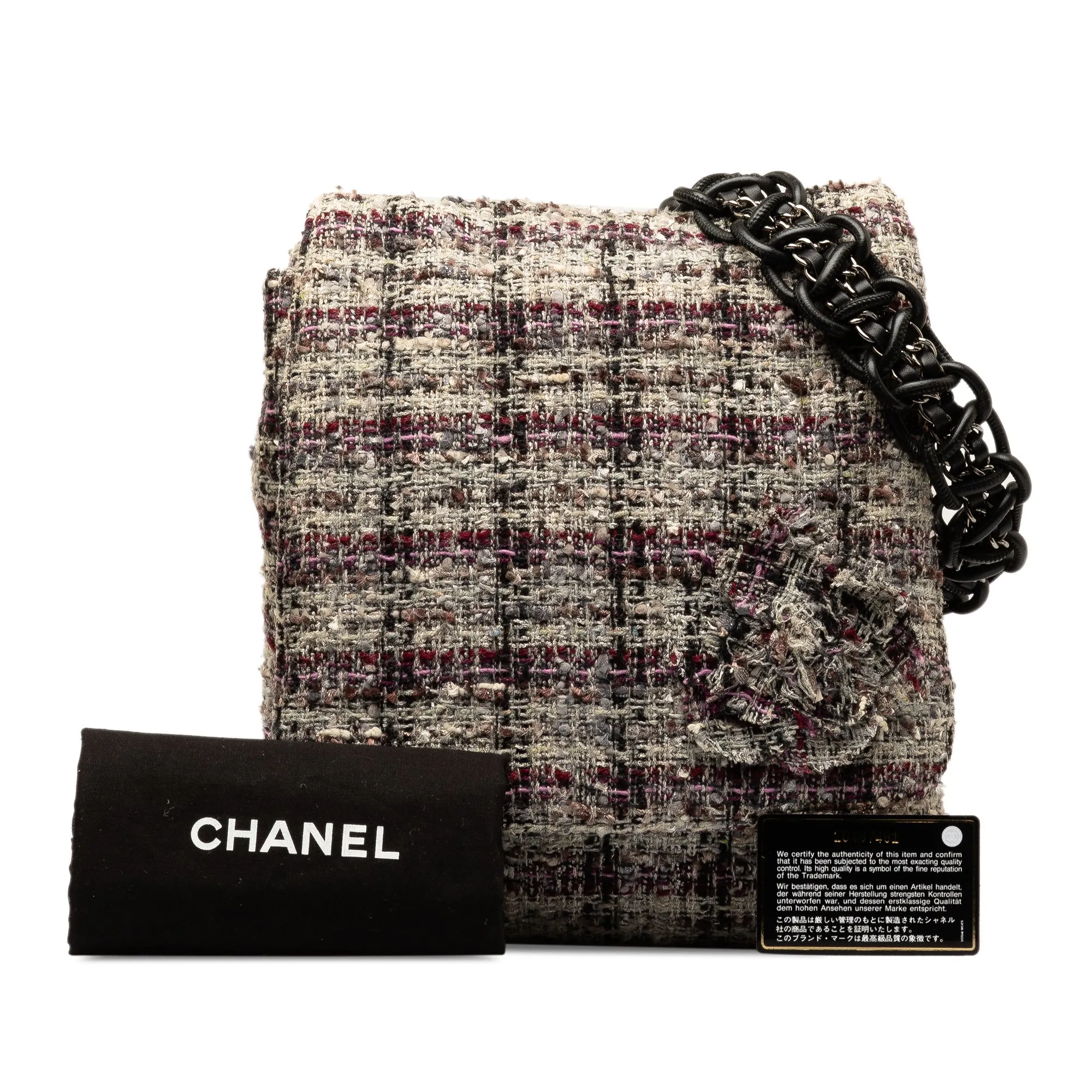 Chanel Tweed Camellia Crossbody Crossbody Bag