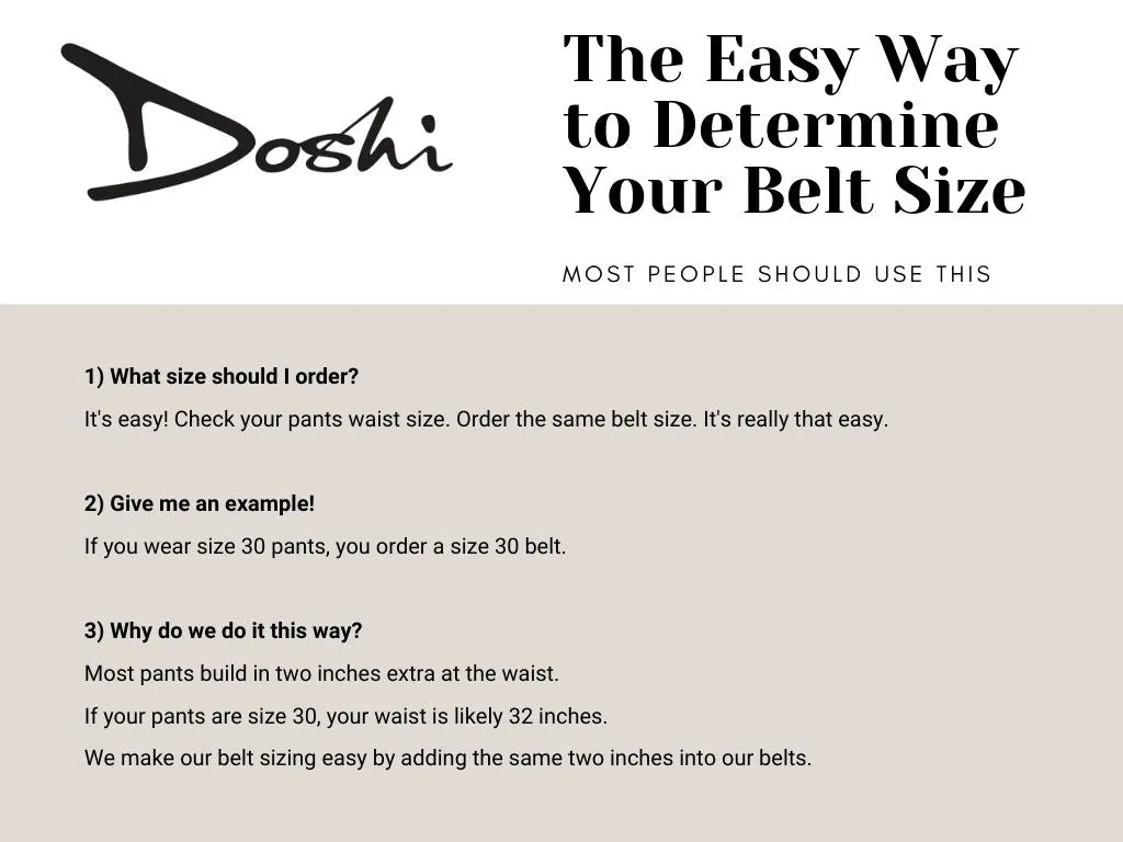 Classic Formal SS 5.0 Vegan Belt (Sizes 30-36)