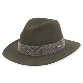 Classic Wool Safari Hat with Beaded Trim - Adora® Hats