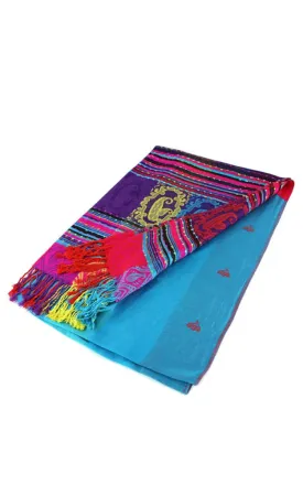 DB056-007 Rainbow Pashmina Scarf Shawls