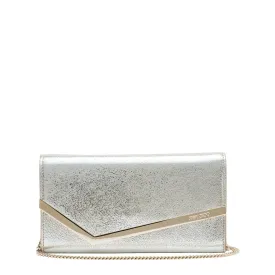 Emmie Metallic Leather Clutch