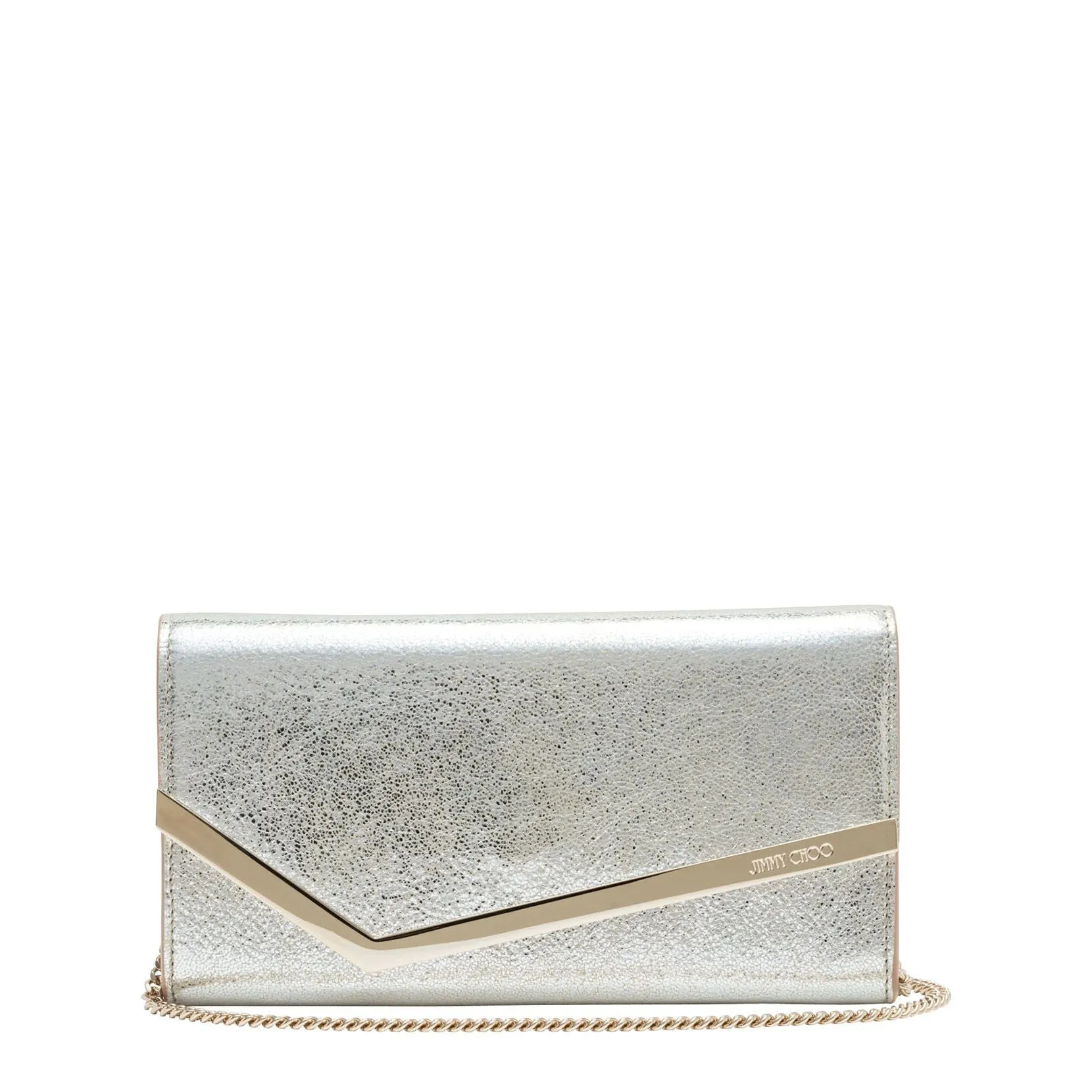 Emmie Metallic Leather Clutch