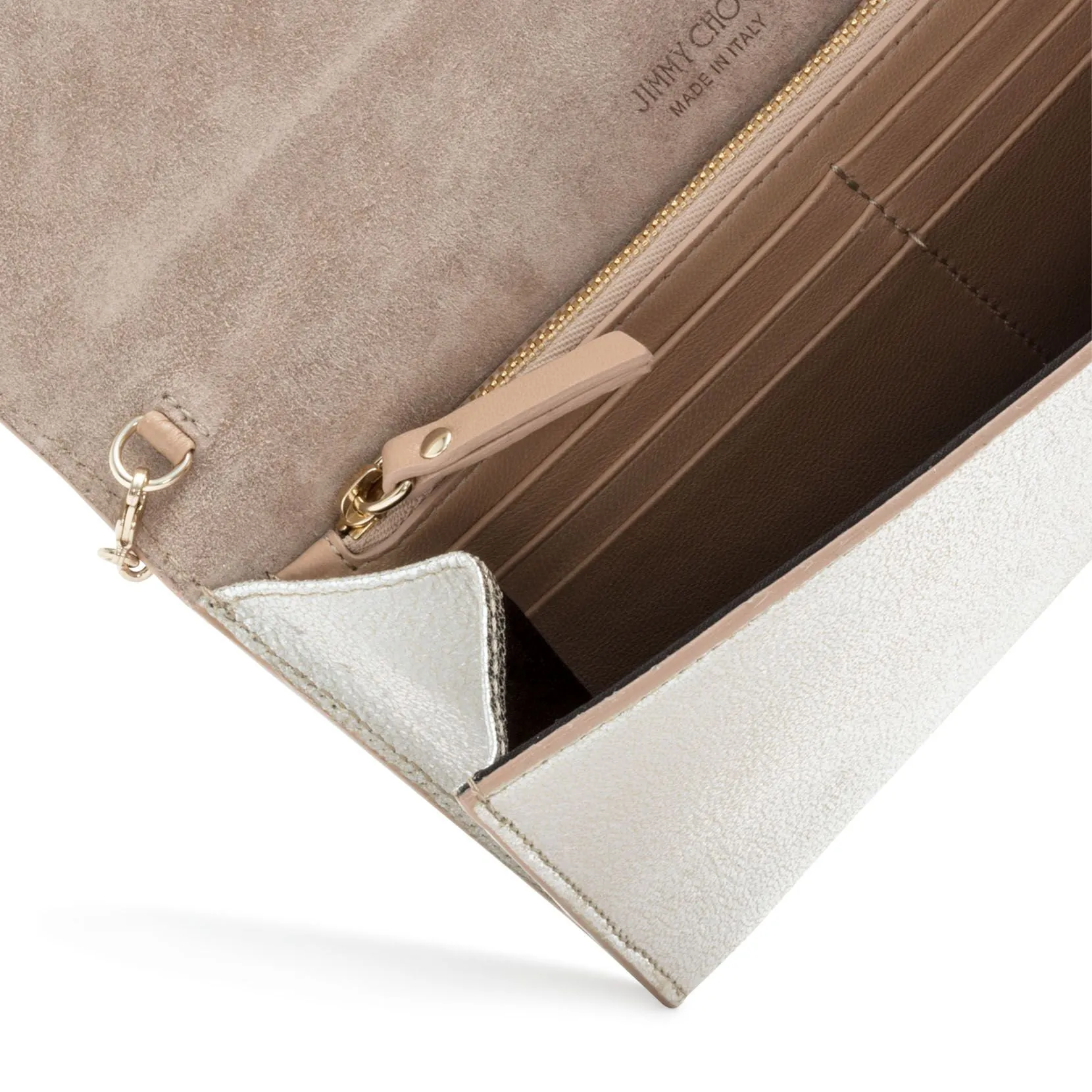Emmie Metallic Leather Clutch