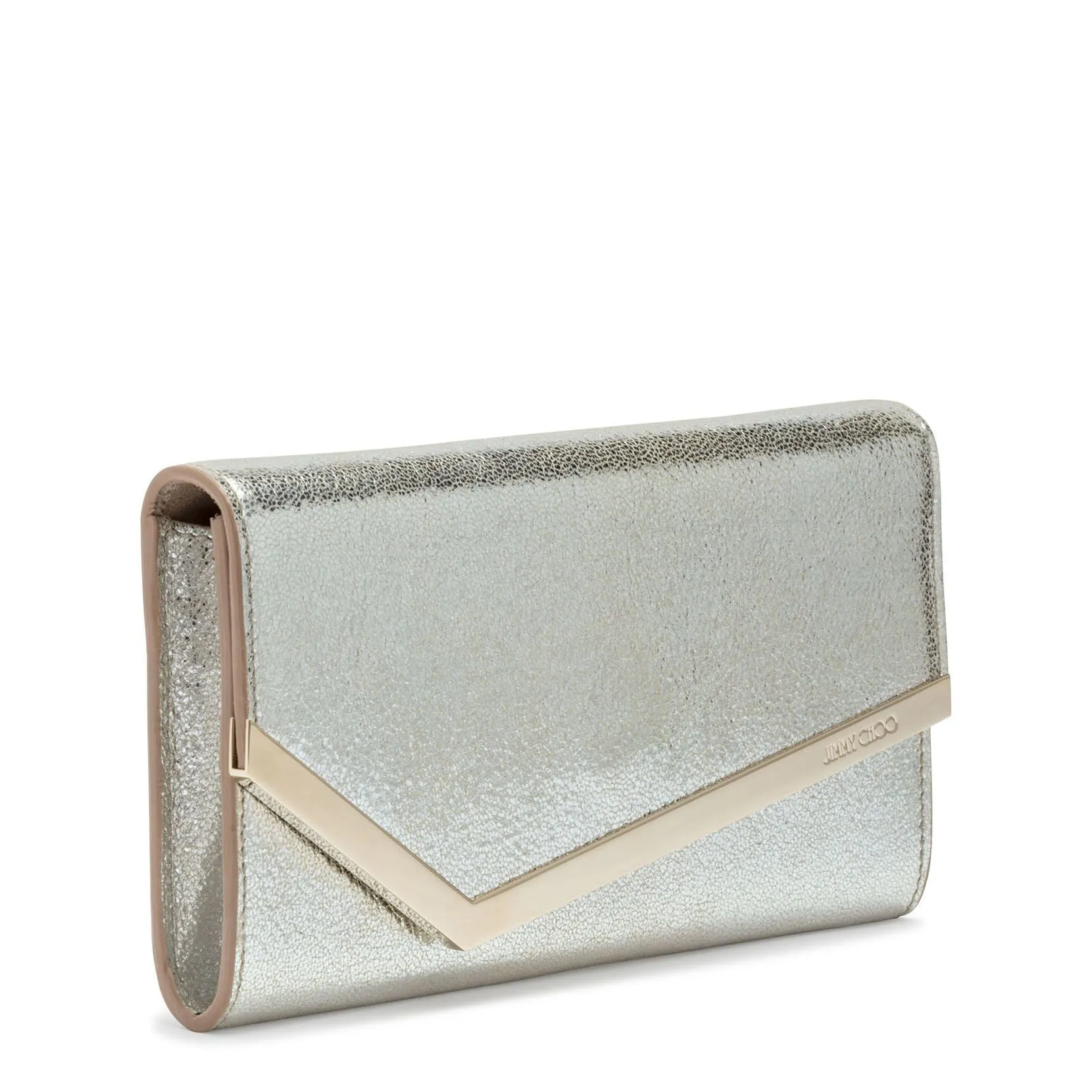 Emmie Metallic Leather Clutch