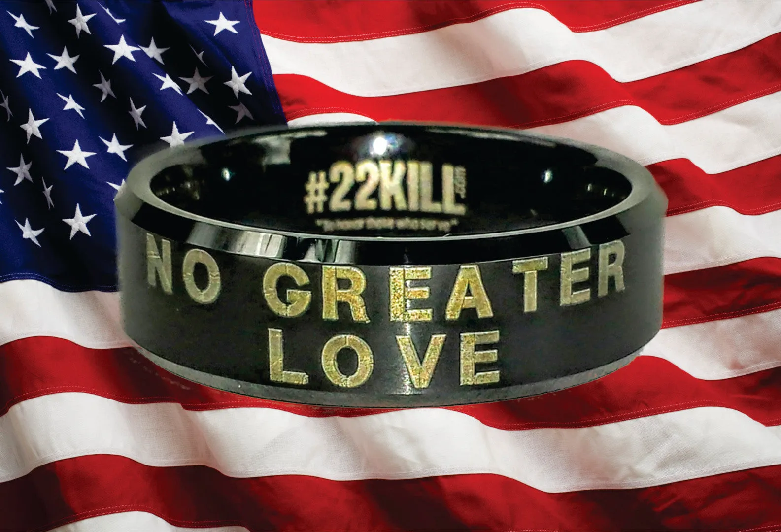 Engraved Honor Ring ("No Greater Love")