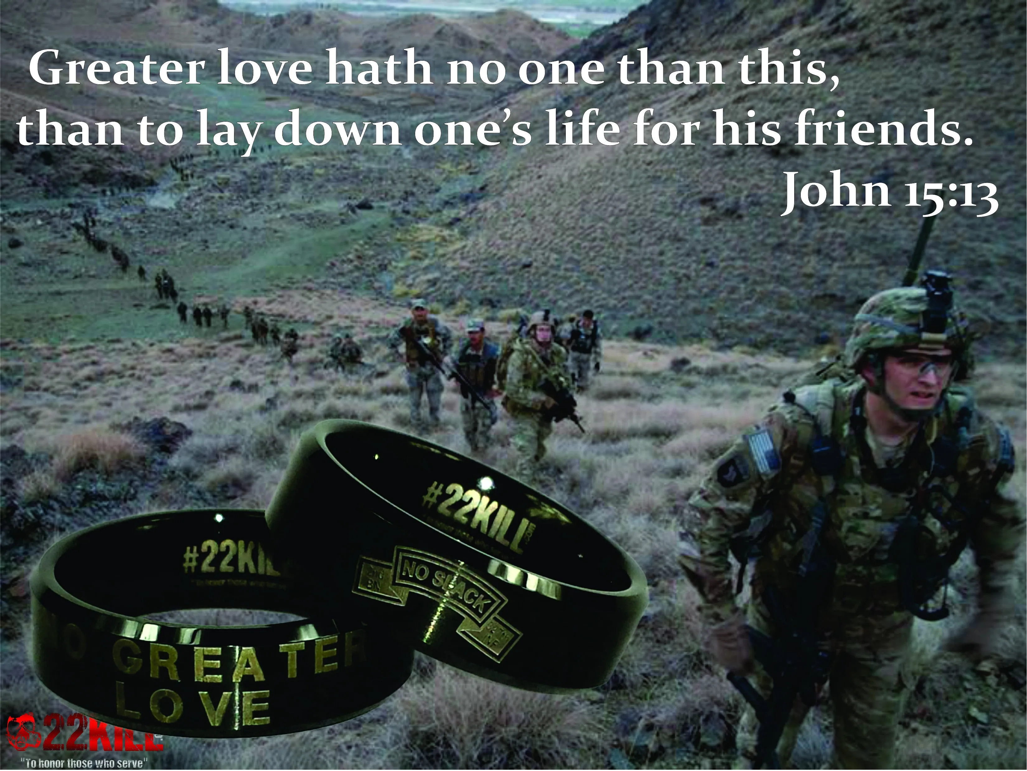Engraved Honor Ring ("No Greater Love")