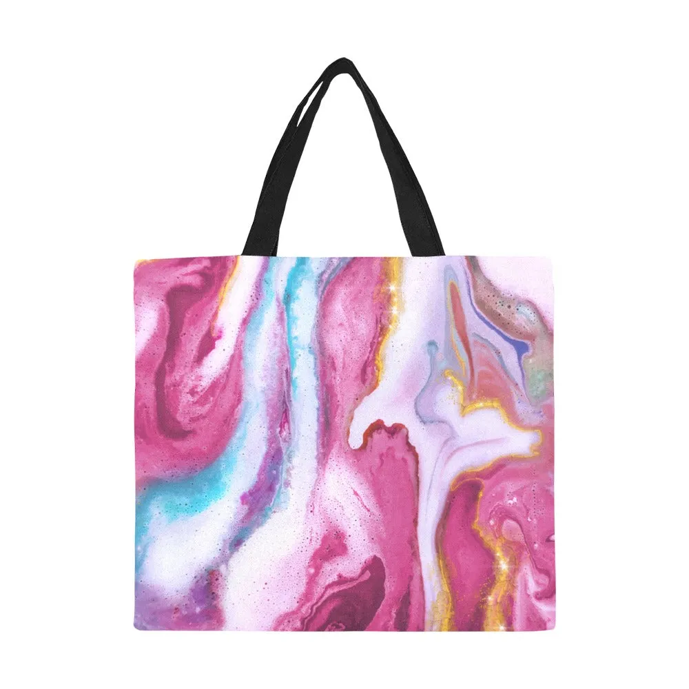 Epoxy Resin Blend Pattern 2 Print Large Canvas Tote Bag