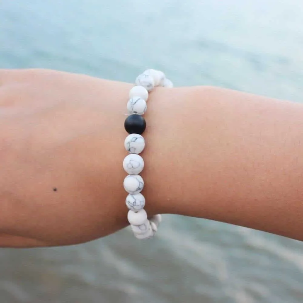 Frosted Stone Bracelet - White