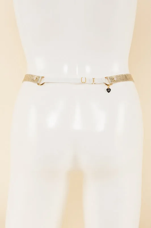 Gold Lace Garter Belt