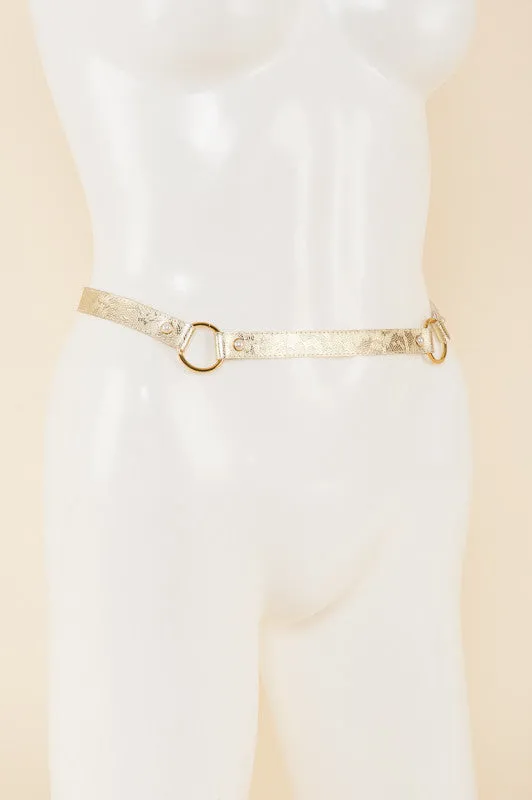 Gold Lace Garter Belt