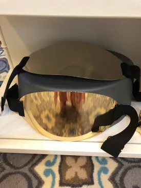 Gold Metal Dome Front Belt