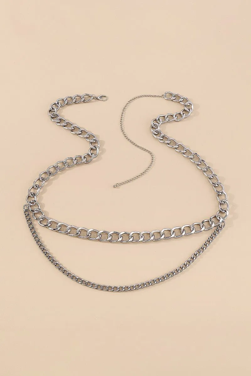 Gold Silver Double Layers Waist Chain Belts