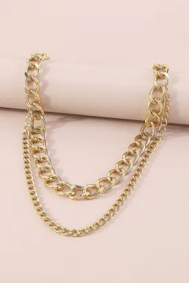 Gold Silver Double Layers Waist Chain Belts