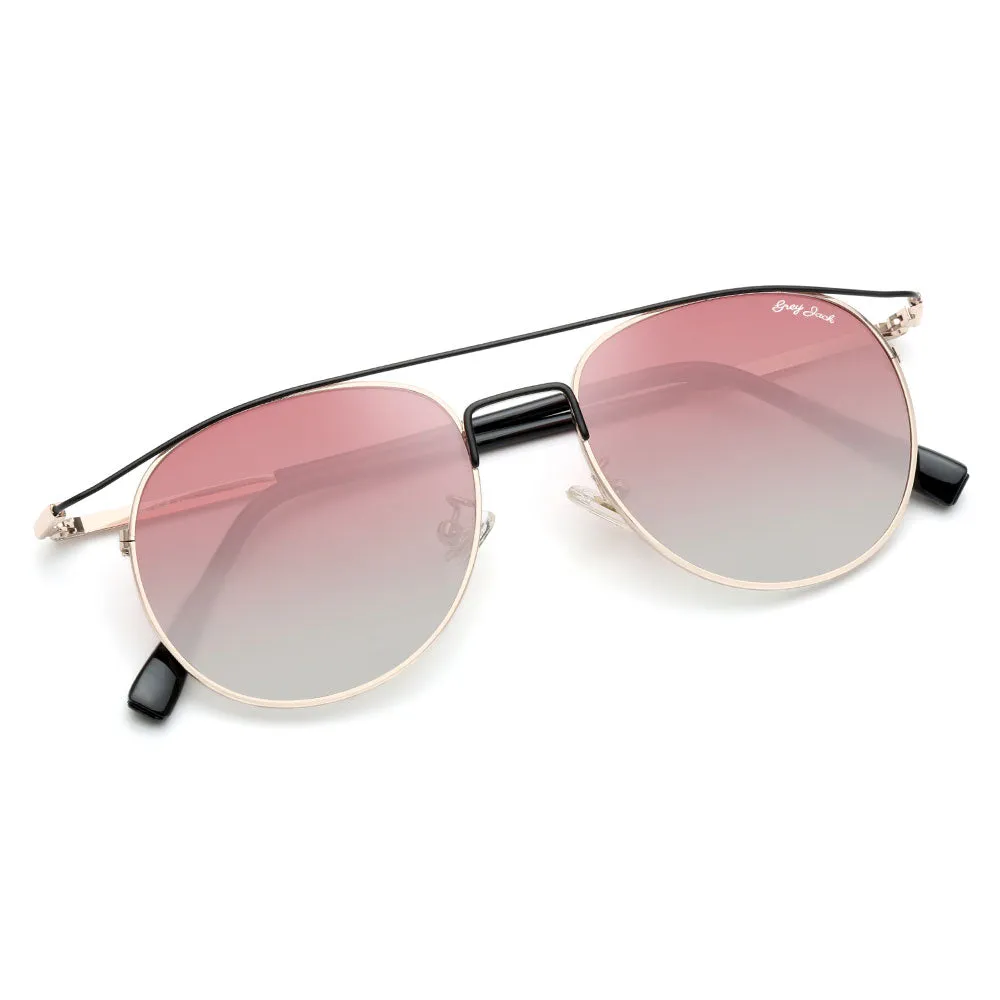 GREY JACK Round Metal Stylish Polarized Sunglasses for Women 2314