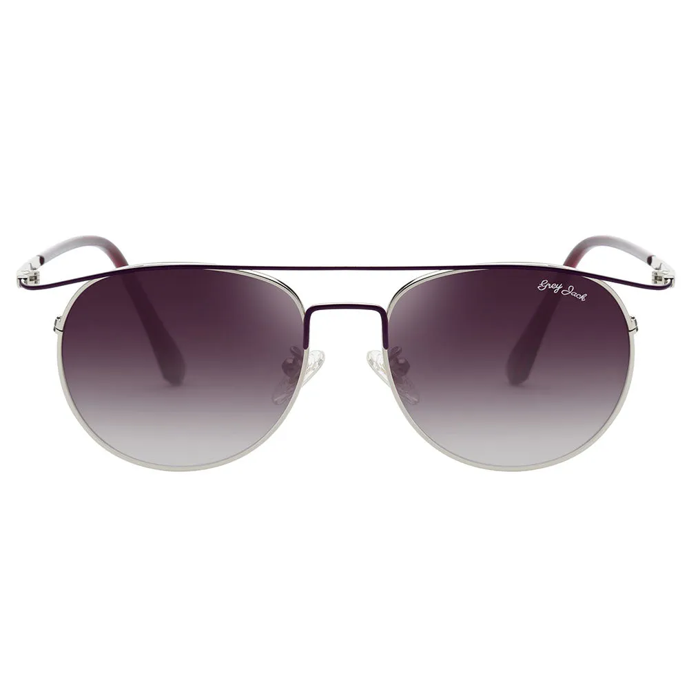 GREY JACK Round Metal Stylish Polarized Sunglasses for Women 2314
