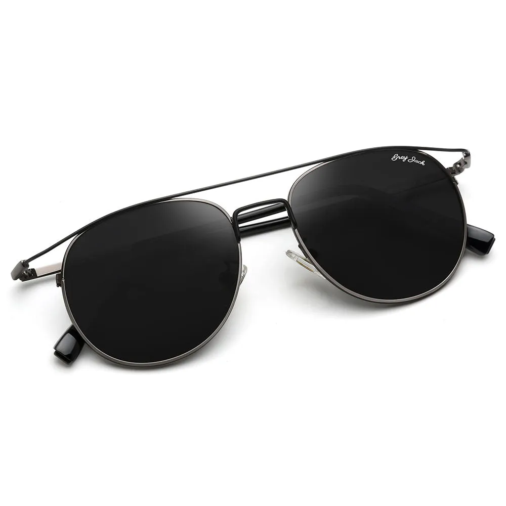 GREY JACK Round Metal Stylish Polarized Sunglasses for Women 2314