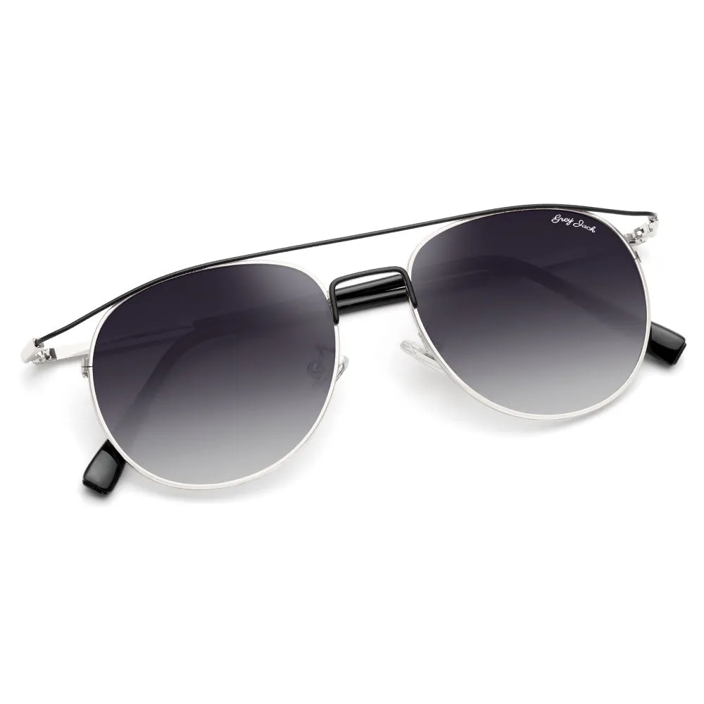 GREY JACK Round Metal Stylish Polarized Sunglasses for Women 2314