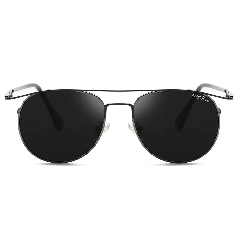 GREY JACK Round Metal Stylish Polarized Sunglasses for Women 2314