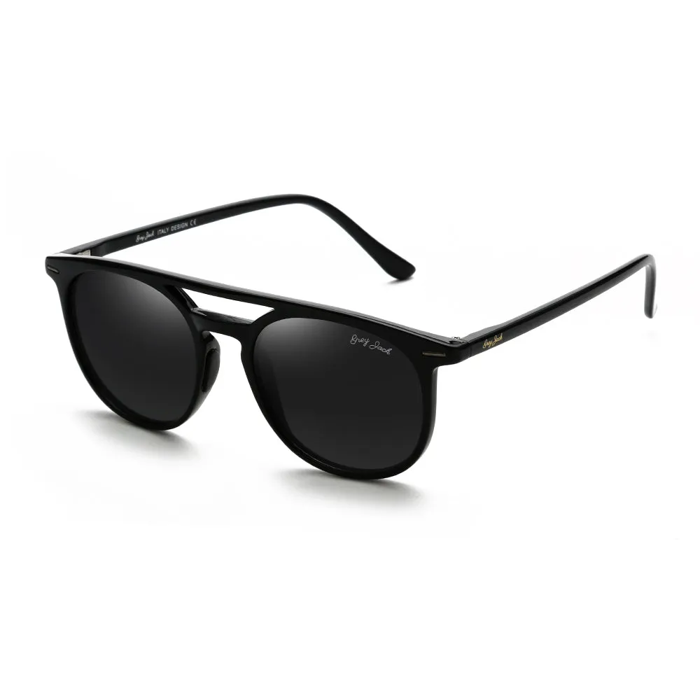 GREY JACK Round Polarized Sunglasses for Men Women UV Protected 5003