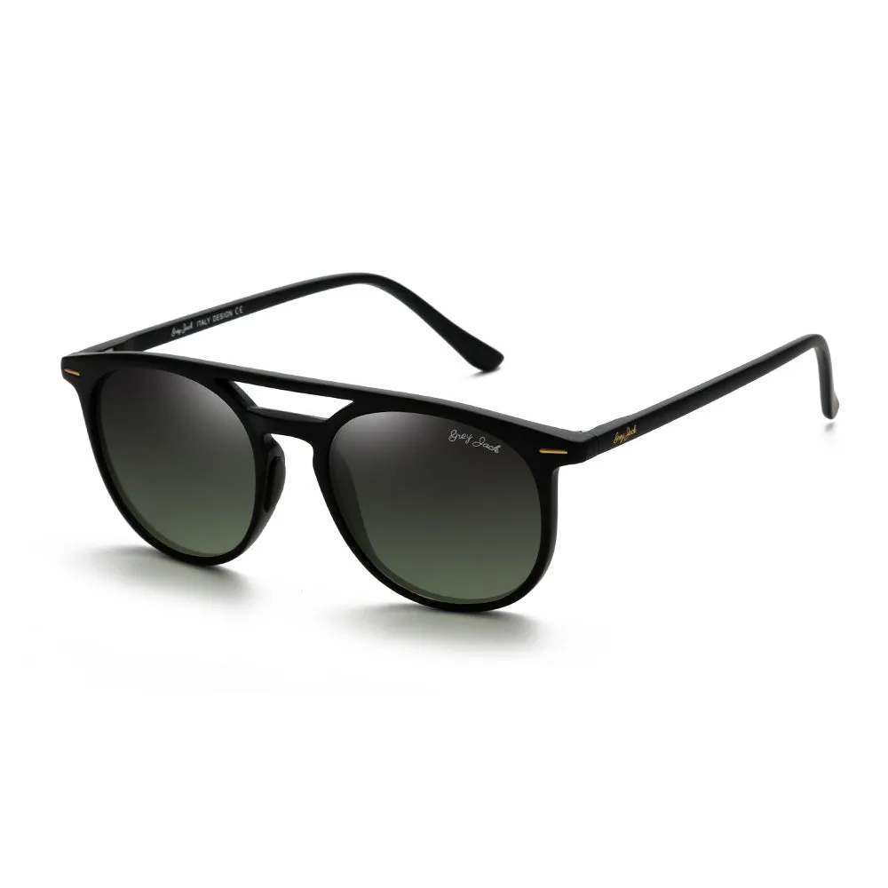 GREY JACK Round Polarized Sunglasses for Men Women UV Protected 5003