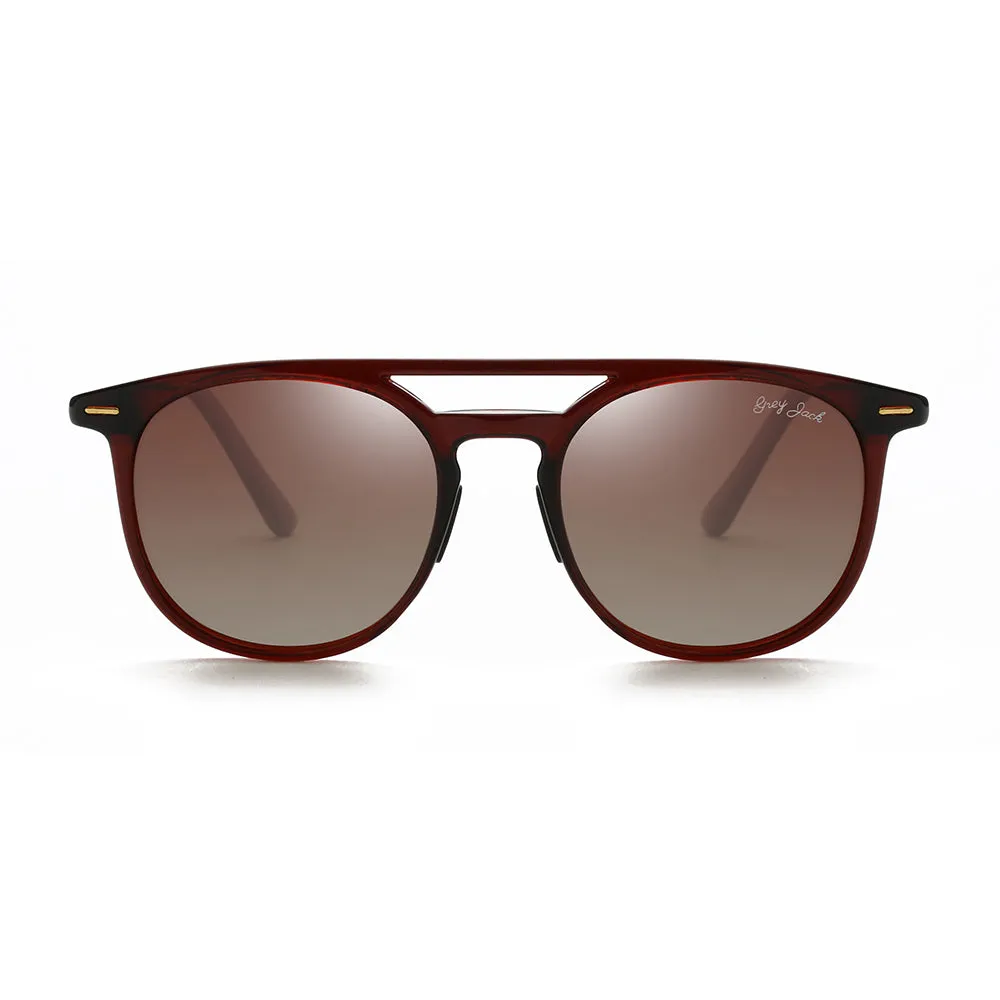 GREY JACK Round Polarized Sunglasses for Men Women UV Protected 5003