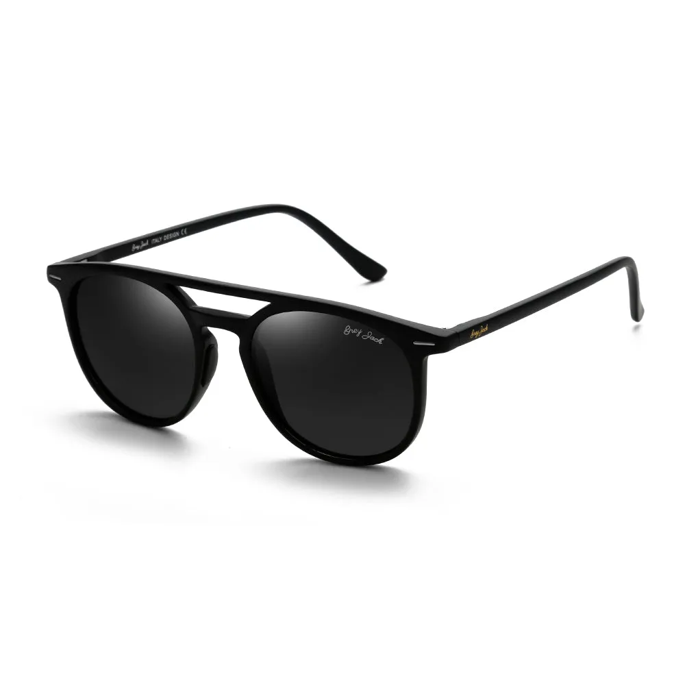 GREY JACK Round Polarized Sunglasses for Men Women UV Protected 5003