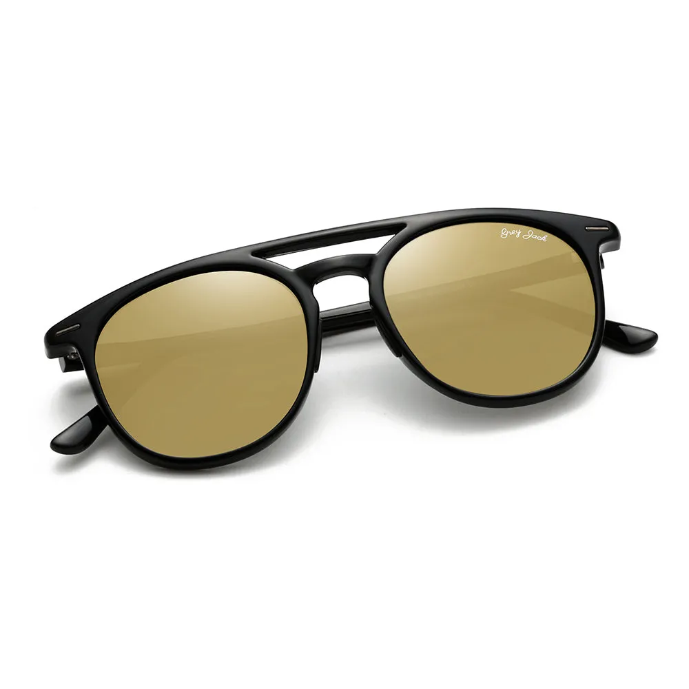 GREY JACK Round Polarized Sunglasses for Men Women UV Protected 5003