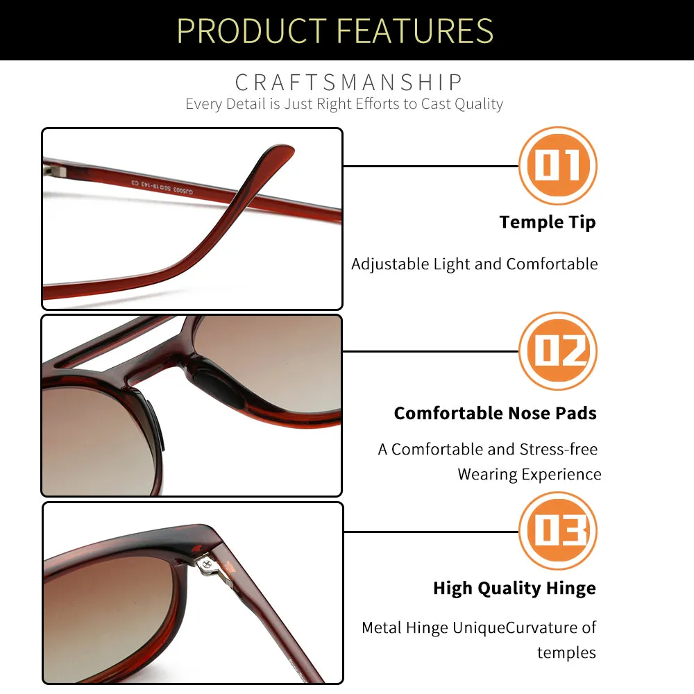 GREY JACK Round Polarized Sunglasses for Men Women UV Protected 5003