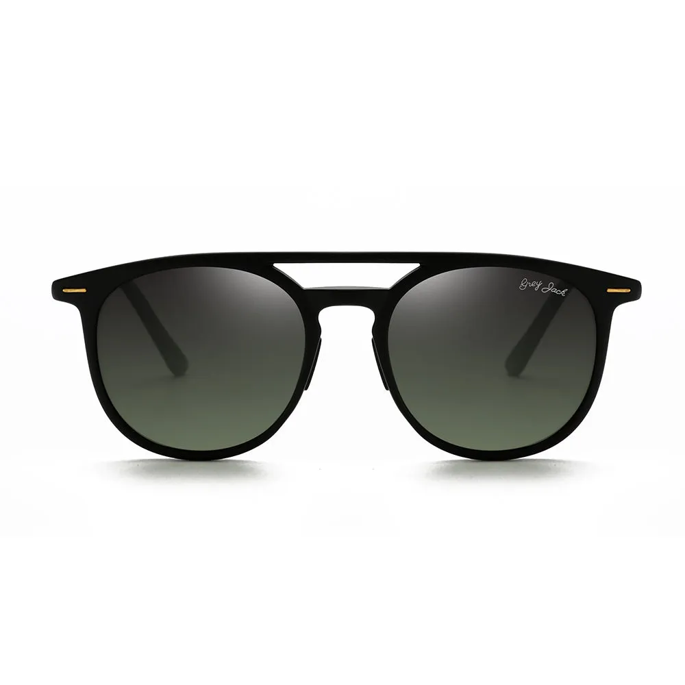 GREY JACK Round Polarized Sunglasses for Men Women UV Protected 5003