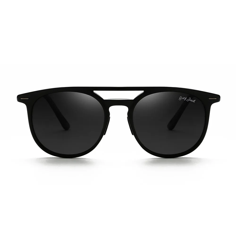 GREY JACK Round Polarized Sunglasses for Men Women UV Protected 5003