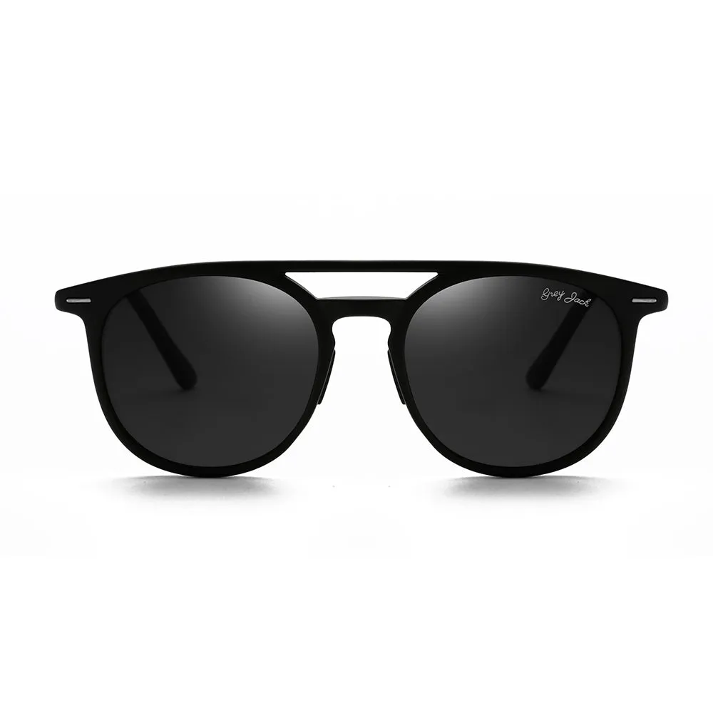 GREY JACK Round Polarized Sunglasses for Men Women UV Protected 5003
