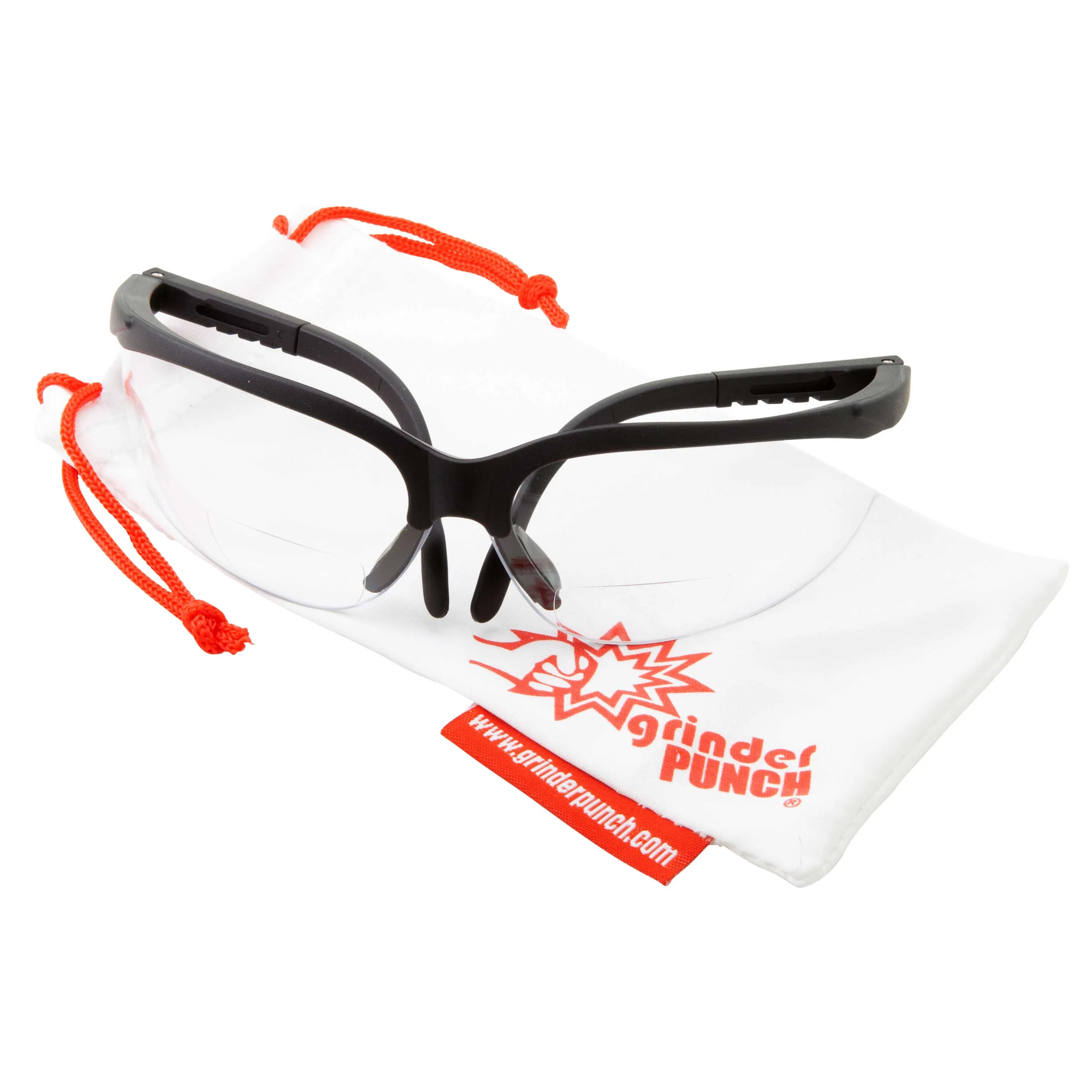 grinderPUNCH Bifocal Safety Reading Glasses Clear Lens ANSI Reader Sun
