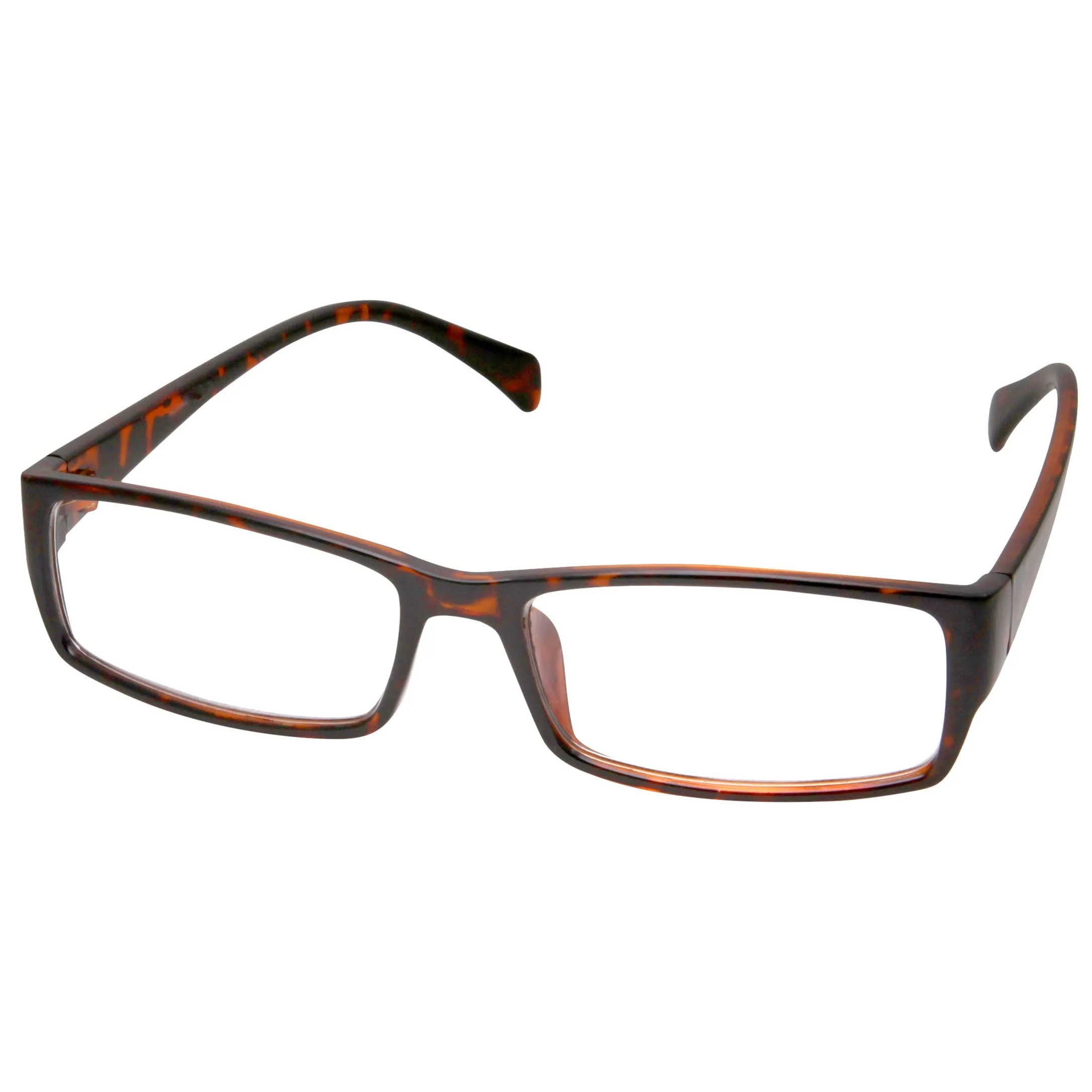 grinderPUNCH Fake Plastic Rim Clear Lens Plano Reading Glasses for Men and Women - Halloween Costume Glasses