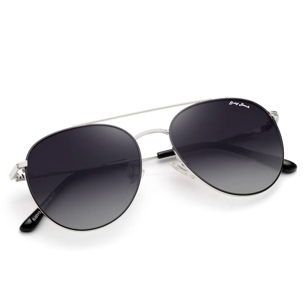 GRYE JACK Metal Round Polarized UV400 Protected Sunglasses for Women 2312