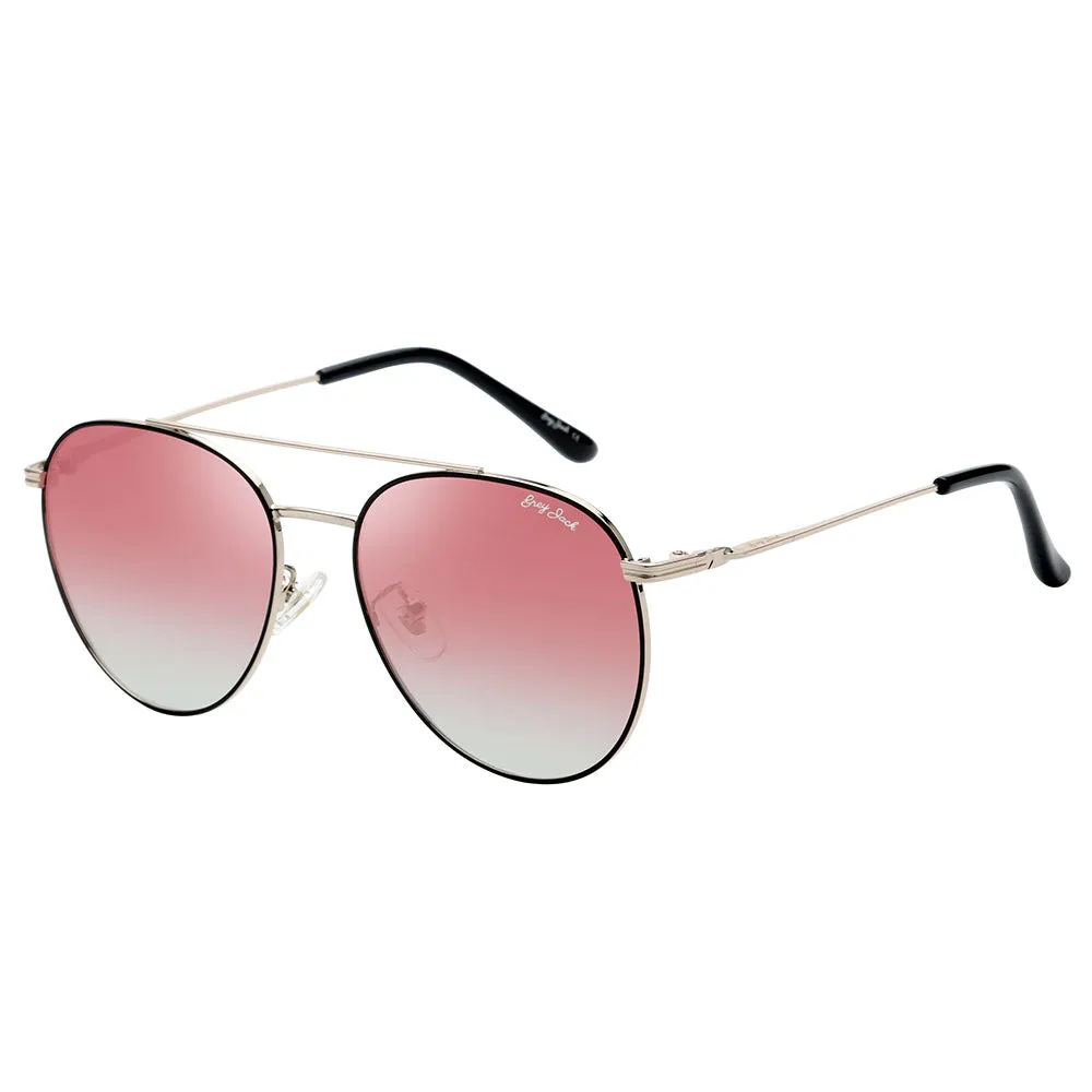GRYE JACK Metal Round Polarized UV400 Protected Sunglasses for Women 2312