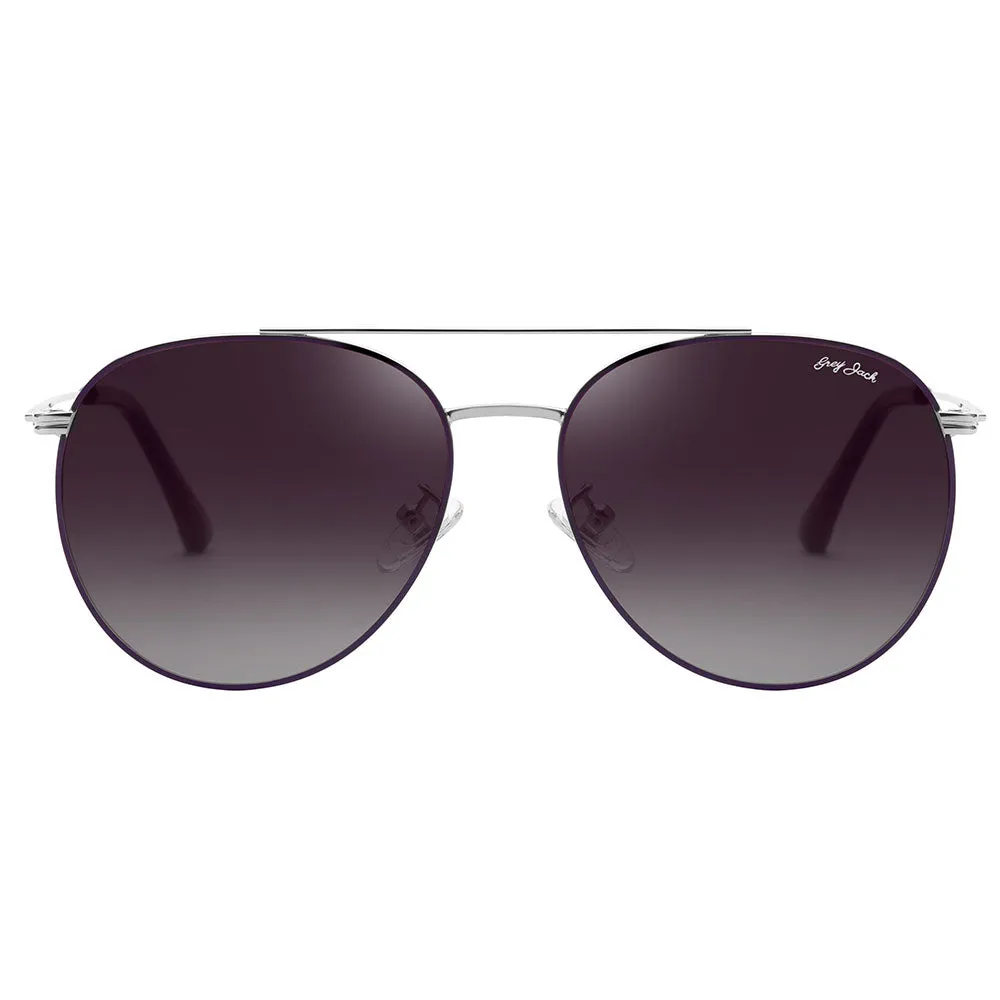 GRYE JACK Metal Round Polarized UV400 Protected Sunglasses for Women 2312