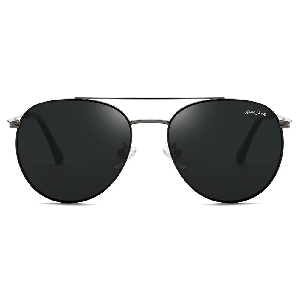 GRYE JACK Metal Round Polarized UV400 Protected Sunglasses for Women 2312
