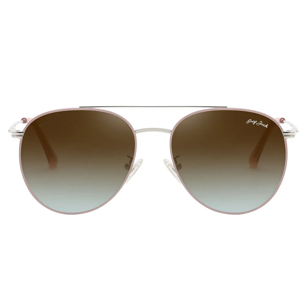 GRYE JACK Metal Round Polarized UV400 Protected Sunglasses for Women 2312