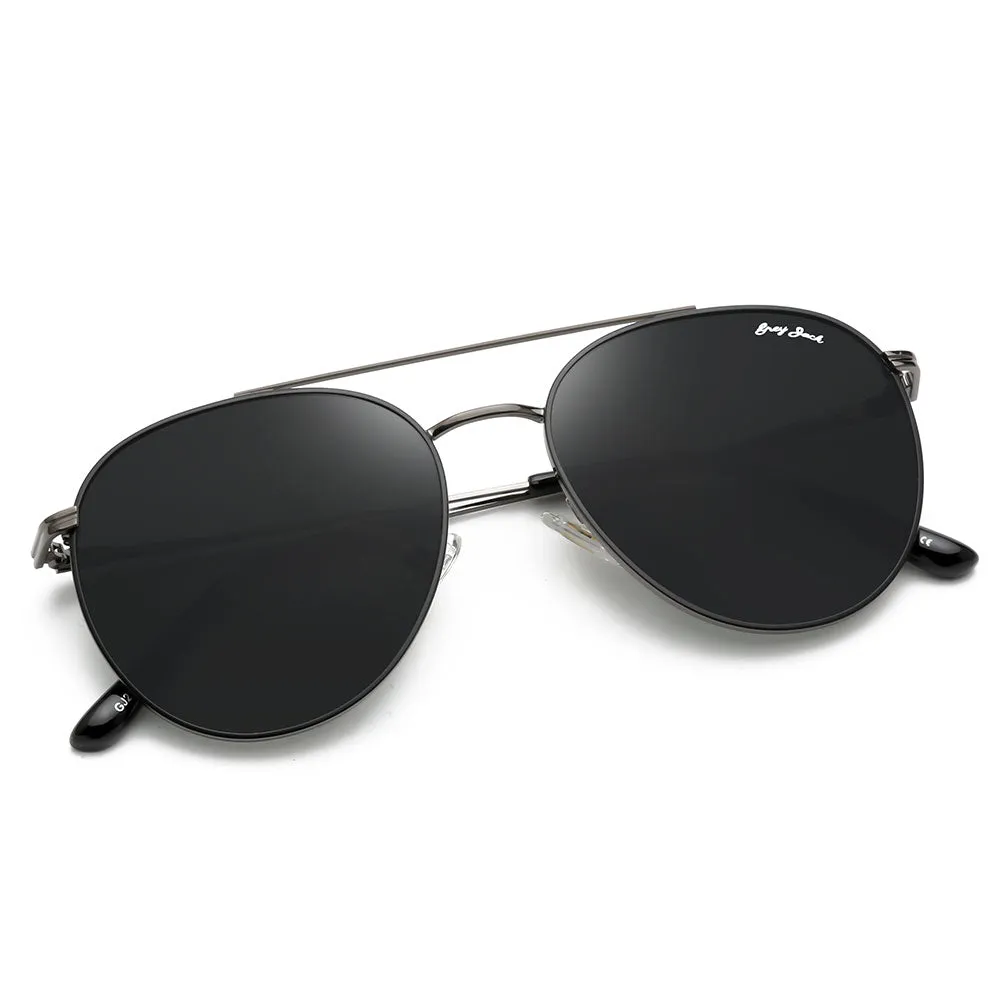 GRYE JACK Metal Round Polarized UV400 Protected Sunglasses for Women 2312