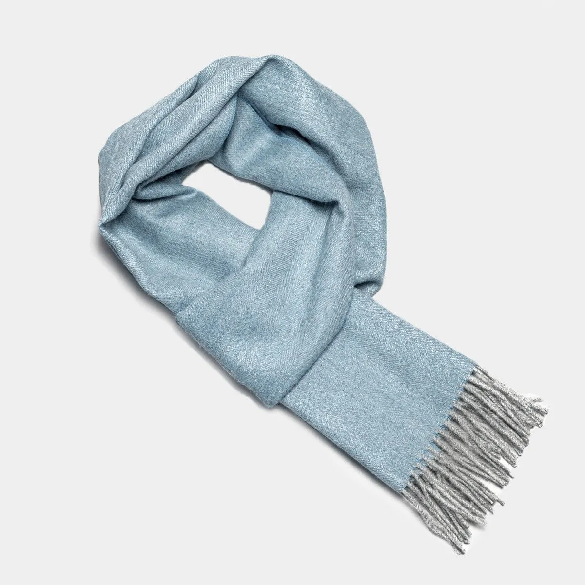 Herringbone Baby Alpaca Wool Scarf from Peru